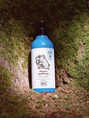 Yope Wood Żel pod prysznic Drzewo Sandałowe, Szafran, Patchouli 400ml