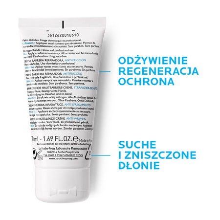 La Roche-Posay – Cicaplast, Regenerujący krem do rąk – 50 ml