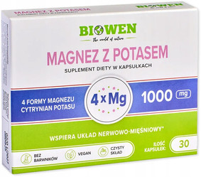 Biowen Magnez z Potasem w blistrach 30 kaps.