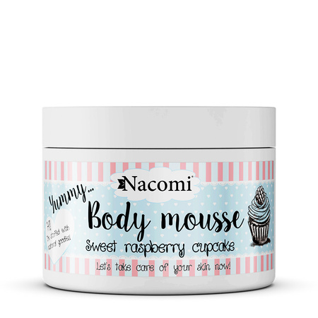 Nacomi - Odżywczy mus do ciała. Malinowa babeczka -180 ml