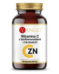 Yango Witamina C z bioflawonoidami + Cynk organiczny wsparcie układu odpornościowego 90 kaps.