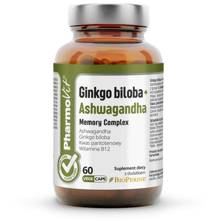 Pharmovit Ginko biloba + Ashwagandha 60 kaps.