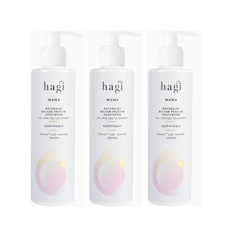 Zestaw: 3x Hagi Mama - Naturalny balsam przeciw rozstępom dla kobiet od 1 dnia ciąży 200 ml