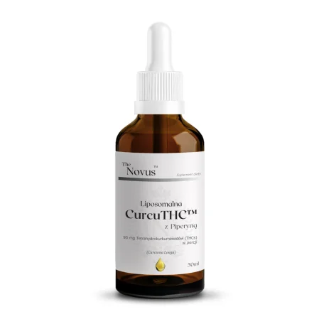 The Novus Kurkumina liposomalna z piperyną (Tetrahydrokurkuminoidy CurcuTHC) - Krople 50ml