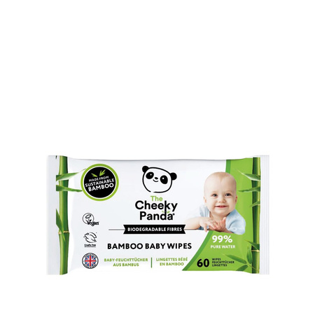 Cheeky Panda, Chusteczki nawilżane dla dzieci, 60 szt.