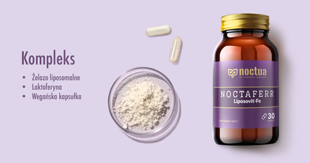 NOCTUA Noctaferr liposomalne żelazo z laktoferyną 30 kaps.