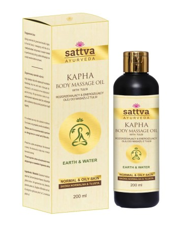 Sattva - Ajurwedyjski olejek do masażu rozgrzewajacy i energizujący Kapha, 200ml