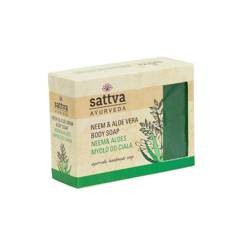 Sattva - Mydło w kostce do ciała Neem&Aloes125g