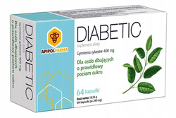 ApipolFarma Diabetic dla osób dbających o prawidłowy poziom cukru 64 kaps.