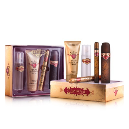 Cuba Royal zestaw woda toaletowa spray 100ml + woda toaletowa spray 15ml + żel pod prysznic 200ml + woda po goleniu 100ml