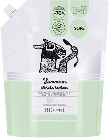 YOPE − żel pod prysznic Yunnan chińska herbata uzupełnienie 800 ml