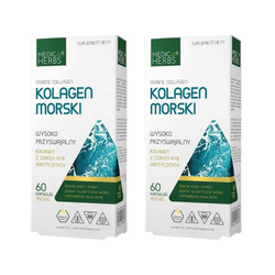 Zestaw 2x Medica Herbs Kolagen Morski 60 kaps