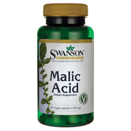 SWANSON Malic Acid - Kwas jabłkowy (100 kaps.)