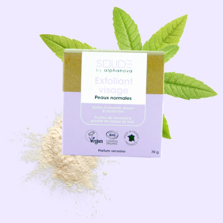 SOLIDE by alphanova, Peeling do twarzy w kostce, 75 g