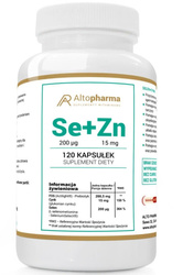 Altopharma Selen 200 µg + Cynk 15 mg+ Prebiotyk Vege 120 kaps.