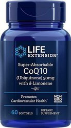 Life Extension Koenzym Q10 Ubichinon Kaneka 100 mg + D-Limonen 100 mg - 60 kaps.