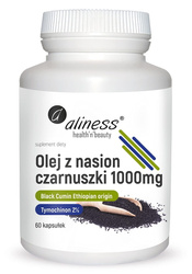 Aliness Olej z nasion czarnuszki 2% 1000 mg x 60 kaps.