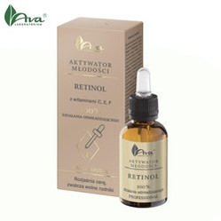 AKTYWATOR MŁODOŚCI RETINOL z witaminami C, E, F 100% działania odmładzającego Rozjaśnia cerę, zwalcza wolne rodniki - AVA