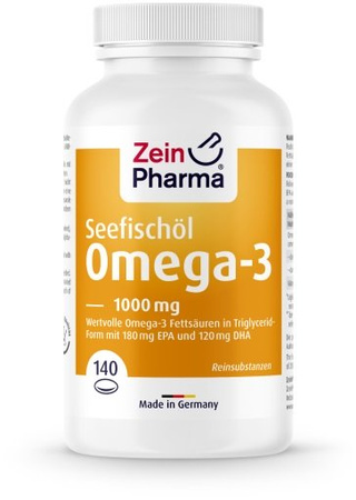 Zein Pharma Olej rybi z Omega-3 EPA i DHA, 1000 mg - 140 kaps.