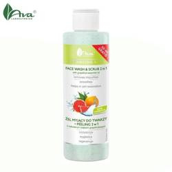Żel myjący do twarzy + peeling 2w1 z naturalnym olejkiem grapefruitowym - AVA