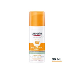 EUCERIN OIL CONTROL SPF 50+ DRY TOUCH ŻEL-KREM OCHRONNY LIGHT KOLORYZUJĄCY 50ML