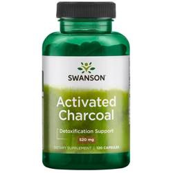 SWANSON Activated Charcoal 260mg, 120kaps. - Węgiel drzewny aktywny