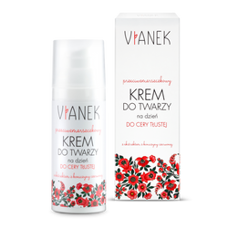 Vianek, Przeciwzmarszczkowy krem do twarzy na dzień do cery tłustej, 50 ml