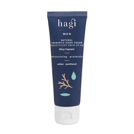 Hagi Men Ahoj Kapitanie, Prebiotyczny krem do rąk nawilżająco-ochronny, 50 ml