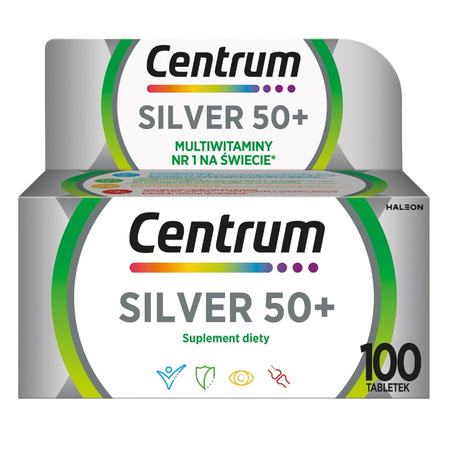 Centrum Silver 50+ multiwitaminy suplement diety 100 tabl