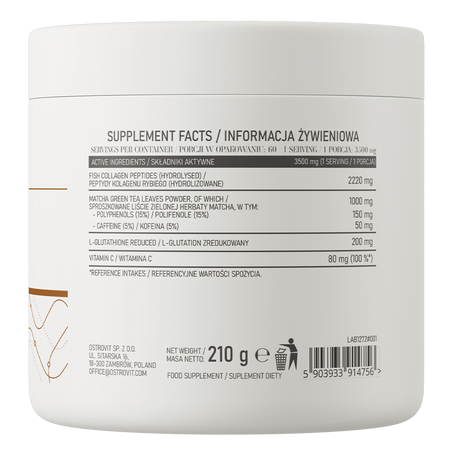 Ostrovit Kolagen + Matcha smak naturalny 210 g