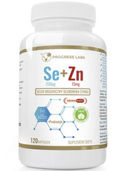 Progress Labs Selen Organiczny + cynk 120 kaps.