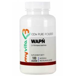 MyVita Wapń w proszku 100g - cytrynian wapnia