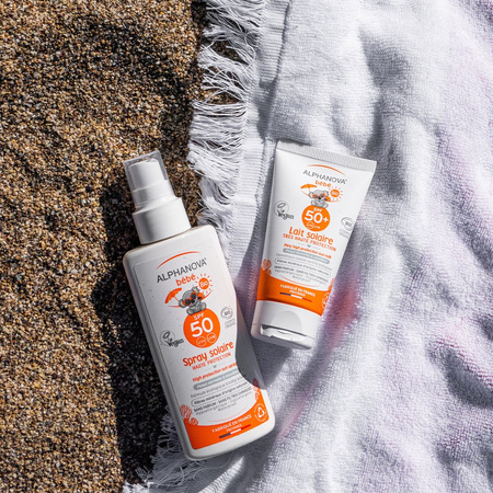 Alphanova Sun Bio, Bebe Przeciwsłoneczny Spray o wysokim filtrze SPF 50 SUN, 125ml