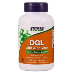 Now Foods DGL 400 mg z Aloesem 100 kaps.