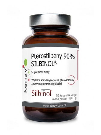 KENAY Pterostilbeny 90% Silbinol® na wsparcie ochrony antyoksydacyjnej i zdrowego starzenia 60 kaps.