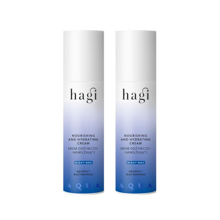 Zestaw: 2x Hagi - Aqua Zone odżywczo-nawilżający krem na noc 50 ml