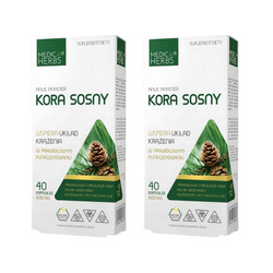 Zestaw 2x Medica Herbs Kora Sosny 40 kaps
