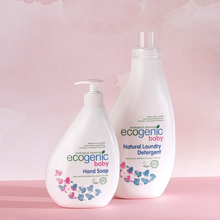 Ecogenic Baby, Mydło do rąk w płynie dla dzieci z pompką, bezzapachowe, 500 ml