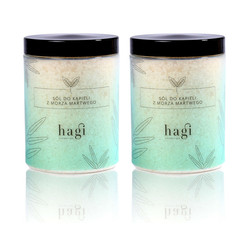 Zestaw: 2x Hagi − Sól do kąpieli z Morza Martwego − 1200 g