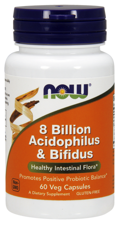 8 miliardów Acidophilus & Bifidus - Probiotyk (60 kaps.)