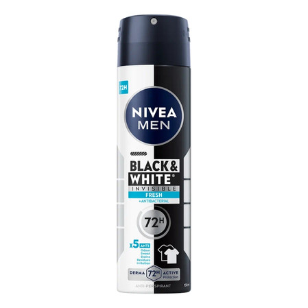 Men Black&White Invisible Fresh antyperspirant spray 150ml