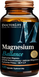 Doctor Life Magnesium Ballance cytrynian i jabłczan magnezu magnez 240mg suplement diety 120 kaps.