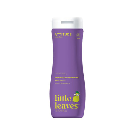 Attitude LITTLE LEAVES™, Szampon i żel do mycia ciała dla dzieci, wanilia i gruszka, 473 ml