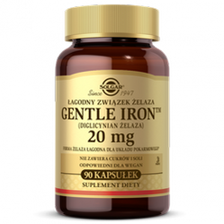 Solgar Gentle Iron (diglicynian żelaza) 20 mg 90 kapsułek