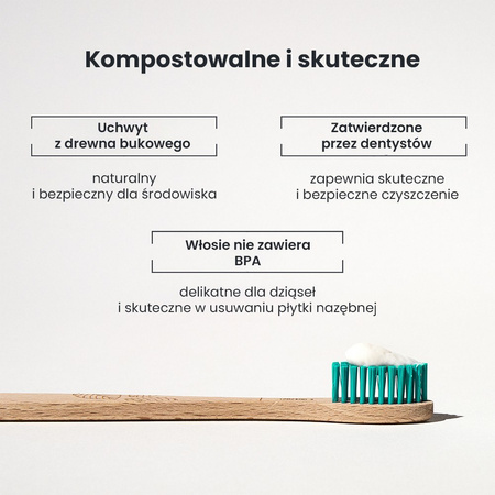 Georganics, Szczoteczka do zębów z drewna bukowego, MEDIUM