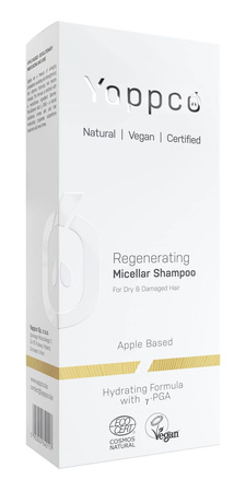 Yappco, Micelarny, regenerujący szampon do włosów suchych i zniszczonych, 200ml