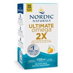 Nordic Naturals Ultimate Omega 2X 2150 mg kwasy tłuszczowe EPA i DHA 180 kaps. smak Lemon