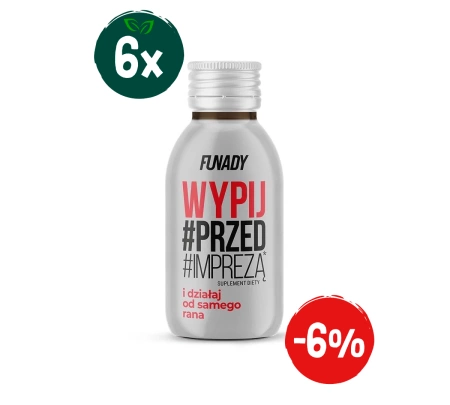 Zestaw: 6x FUNADY Wypij przed Imprezą shot 100 ml