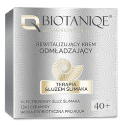Biotaniqe, Terapia Śluzem Ślimaka, Rewitalizujący Krem Odmładzający 40+, 50 ml