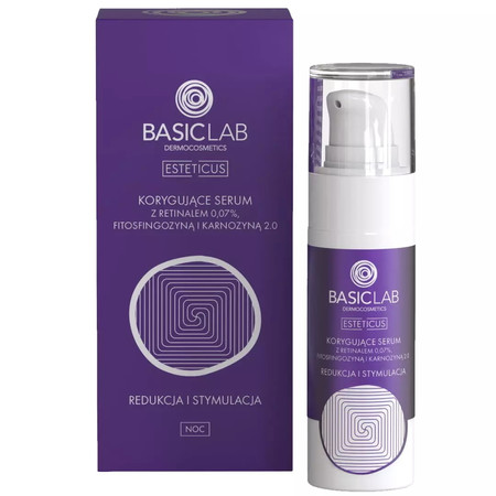 Esteticus korygujące serum z retinalem 0.07% fitosfingozyną i karnozyną 2.0 Redukcja i Stymulacja 30ml